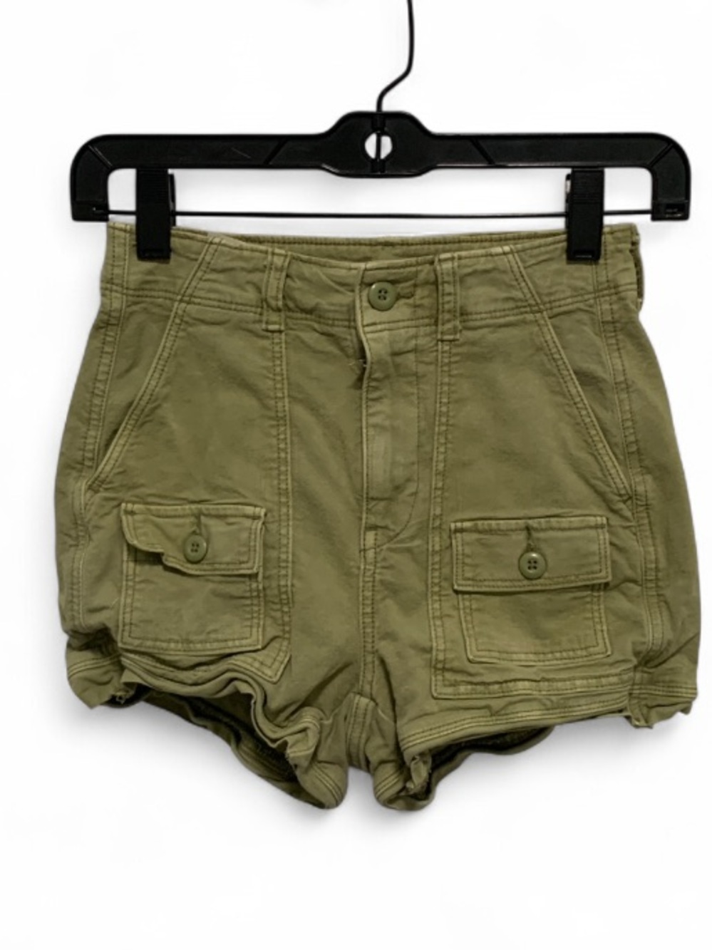 American Eagle Outfitters Highest Rise 90s Boyfriend Green Cargo Shorts